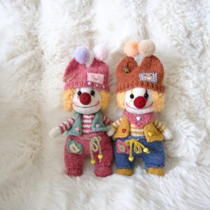 Cozy Crochet Clown Doll Pair – Handmade Sweet Duo Set