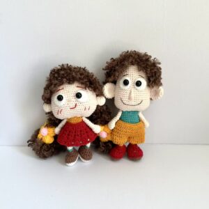 Handmade Crochet Couple Doll – Cute Boyfriend & Girlfriend Gift for Anniversary