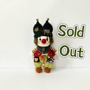 Knitted Mr. Clown Doll – Handmade Soft Toy & Gift Idea