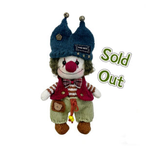 Handmade Knitted Clown Doll Plush Toy – Cute Crochet Amigurumi Gift