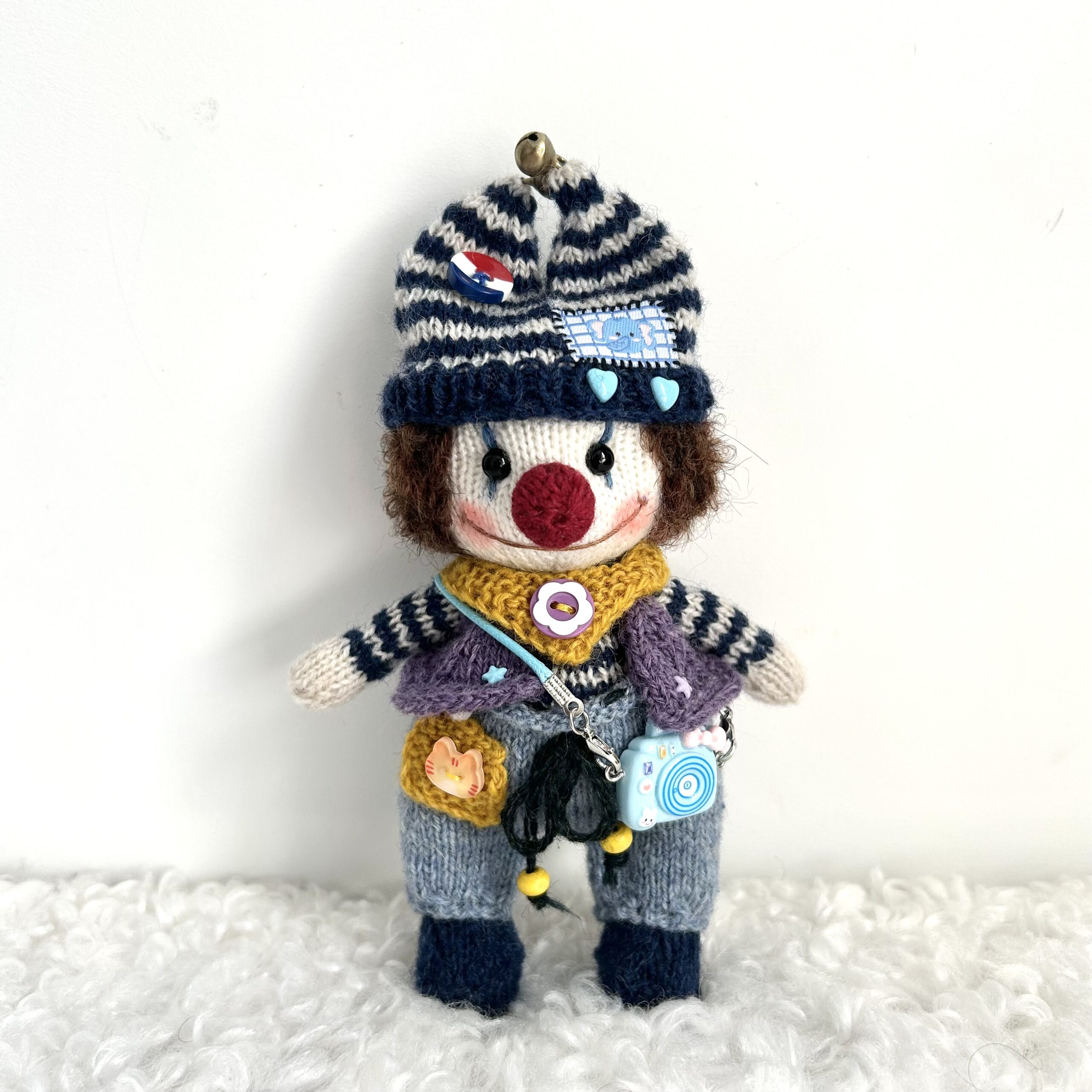 Handmade Mr. Clown Plush Toy – Healing Aesthetic Gift - Image 5