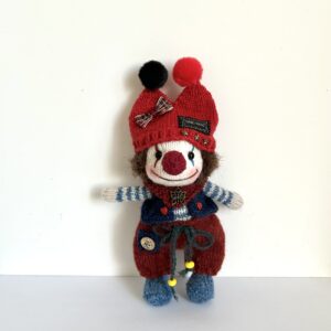 Mr. Clown Plushie Toy Handmade – Knitted Amigurumi