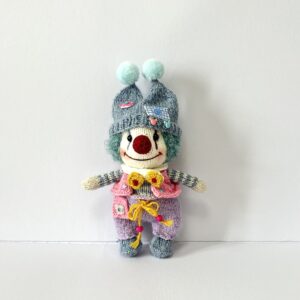 Mr. Clown Handmade Amigurumi Plushie – Knitted Art Toy Gift