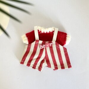 Handmade Knitted Sweater & Cotton Overalls Outfit for Mr. Clown