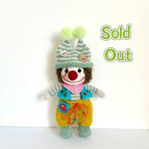 Cute Mr. Clown Handmade Knitted Plush Toy – Amigurumi Arttoy Gift