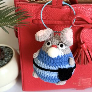 Handmade Crochet Rabbit Anxiety Relief Plush Cute Sensory Fidget Gift Bag Charm