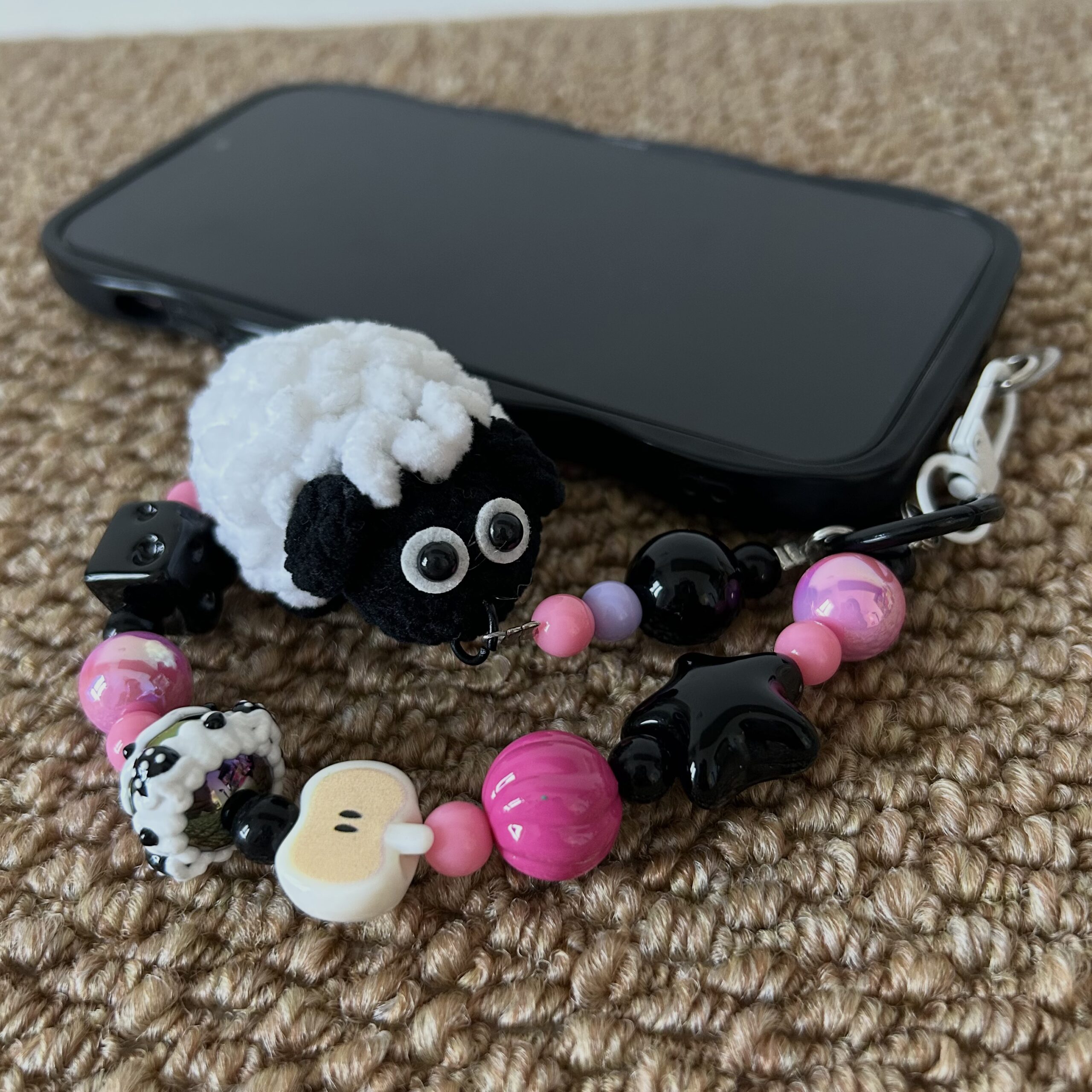 Handmade Amigurumi Phone Wrist Strap Cute Crochet Phone Charm Gift - Image 4